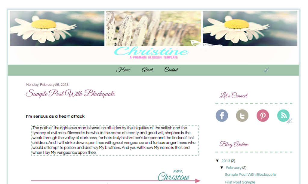 Kingdom Advantrix|Christine (a premade blogger template)