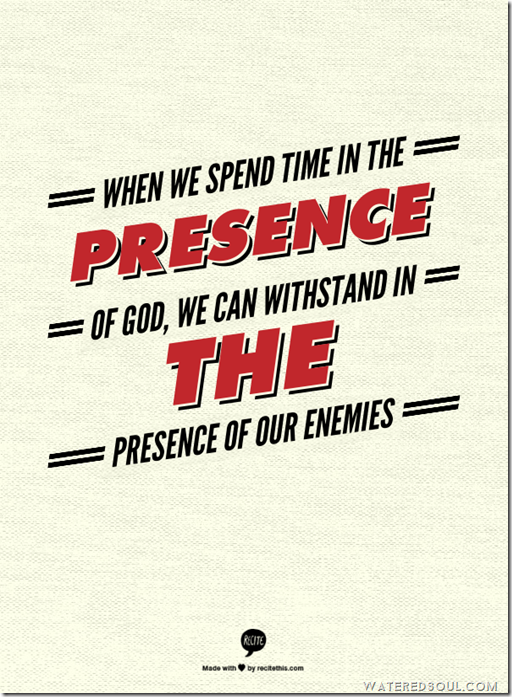 the power of God's presence